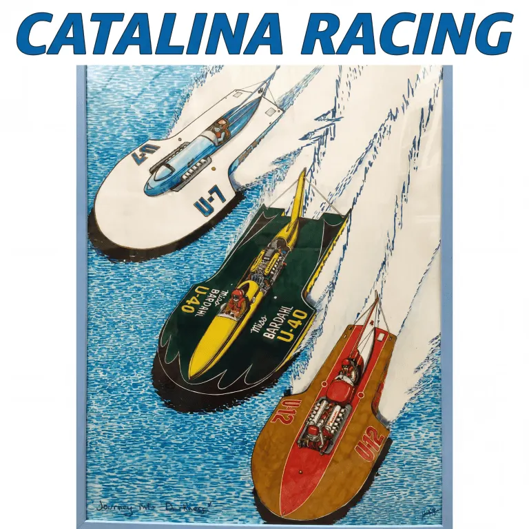 Catalina Social Club — vintage regatta poster