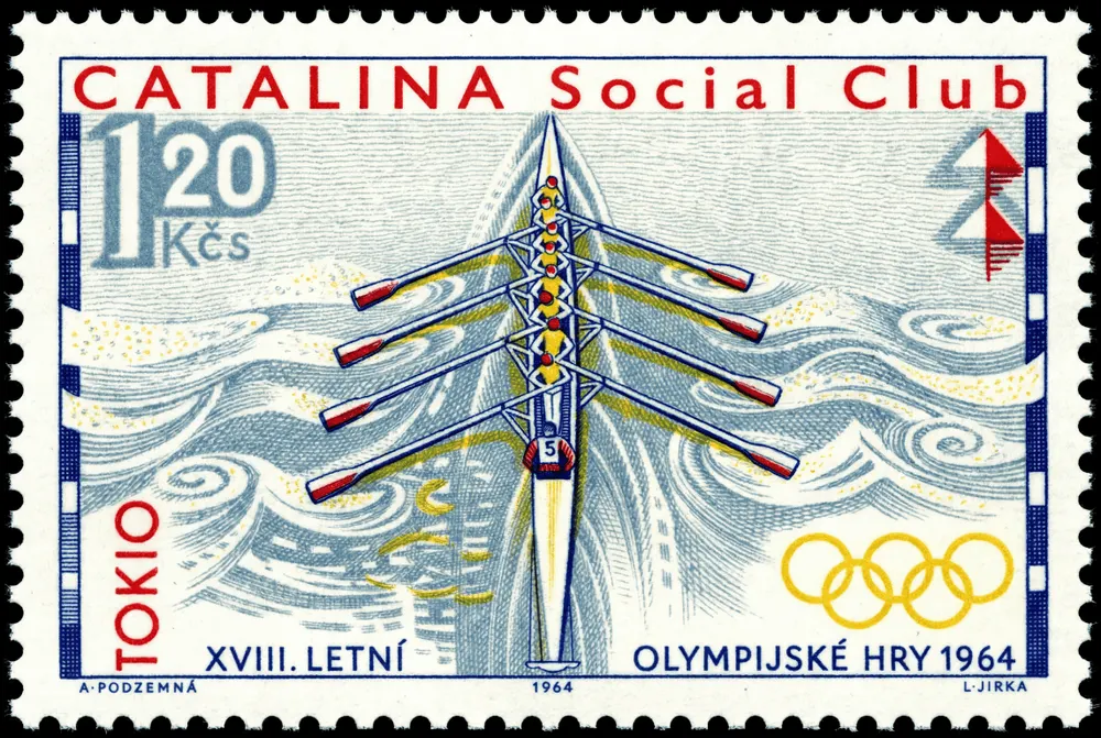 Catalina Social Club — vintage regatta poster