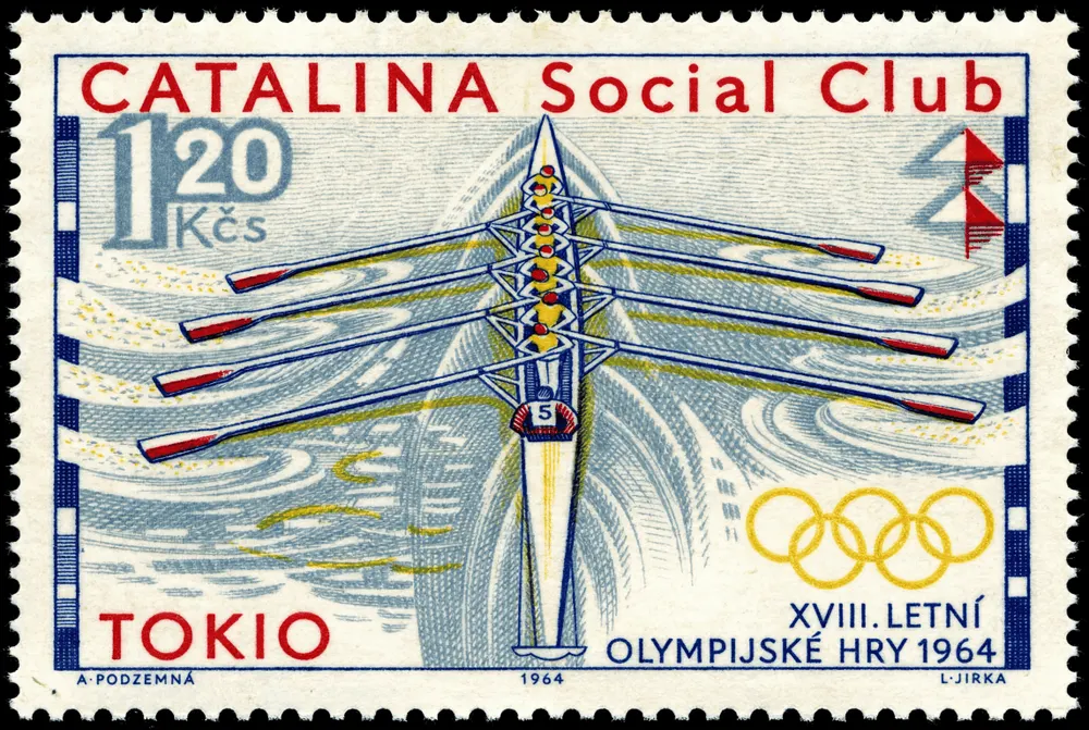 Catalina Social Club — vintage regatta poster