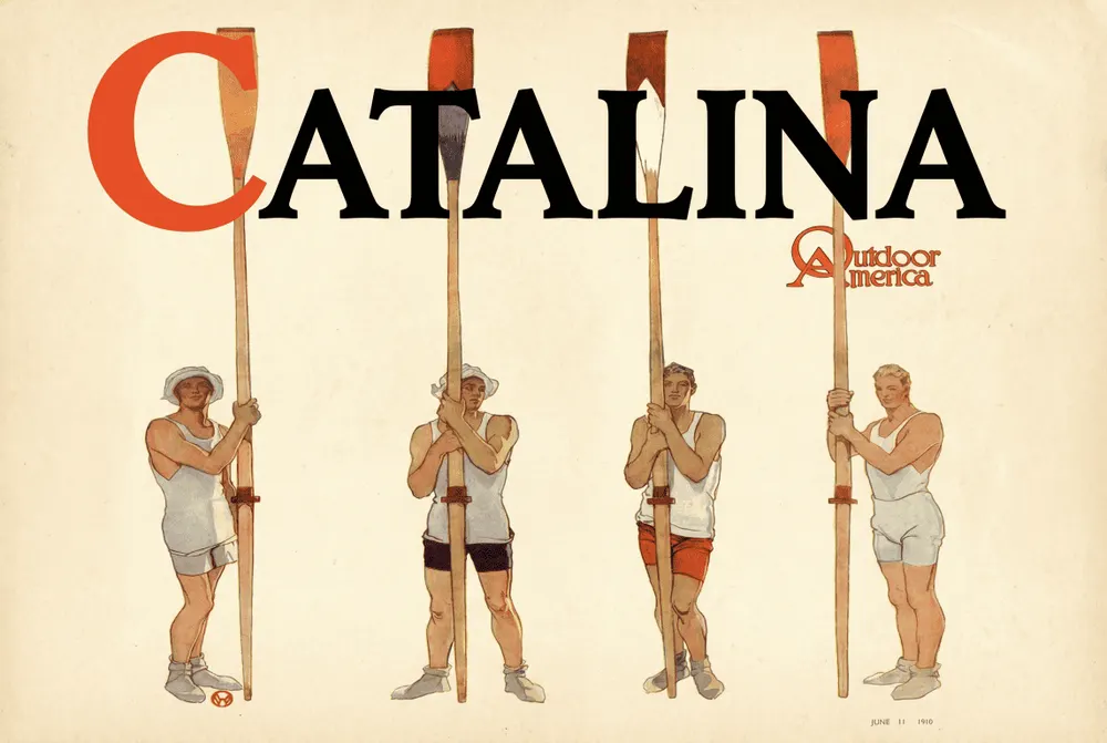 Catalina Social Club — vintage regatta poster