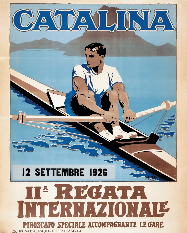 Catalina Social Club — vintage regatta poster