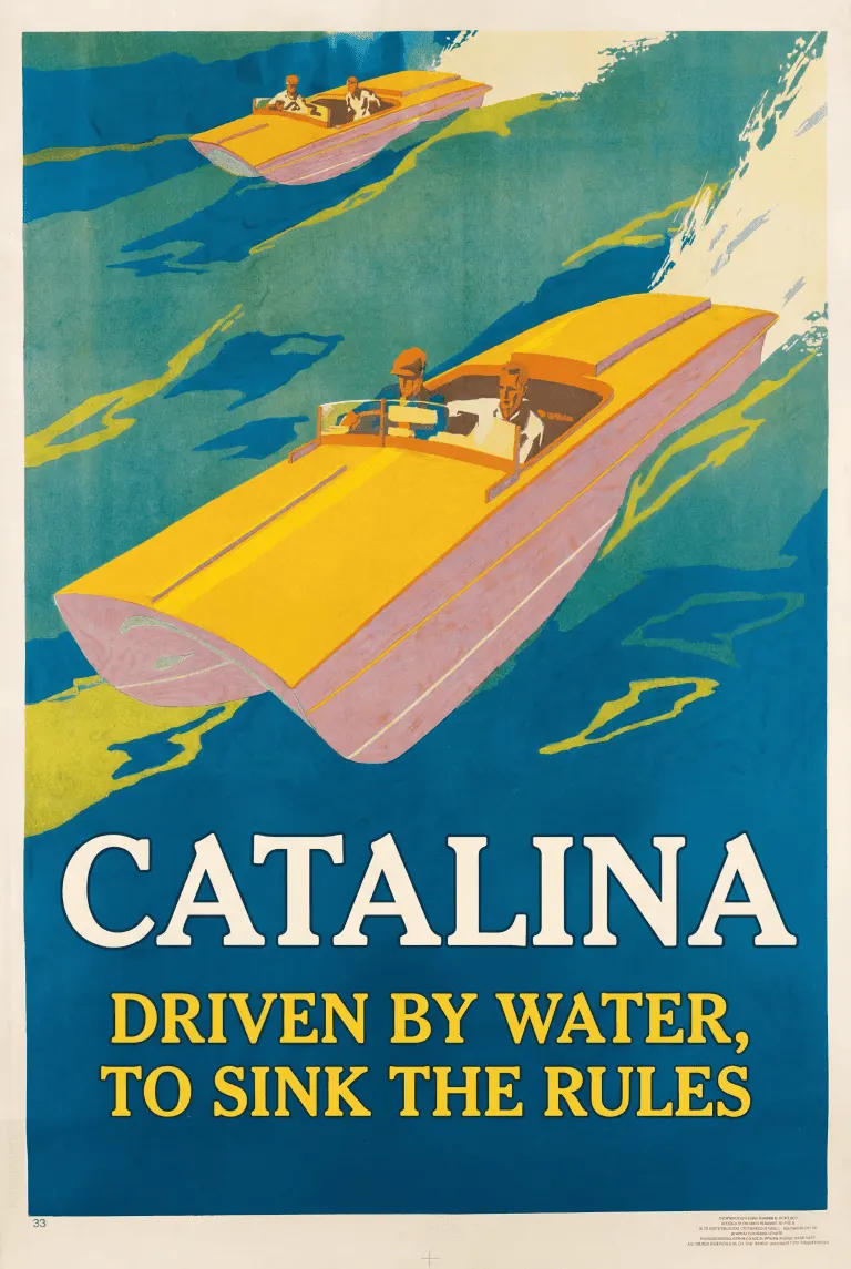 Catalina Social Club — vintage regatta poster