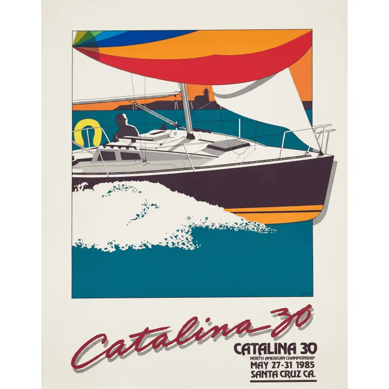 Catalina Social Club — vintage regatta poster