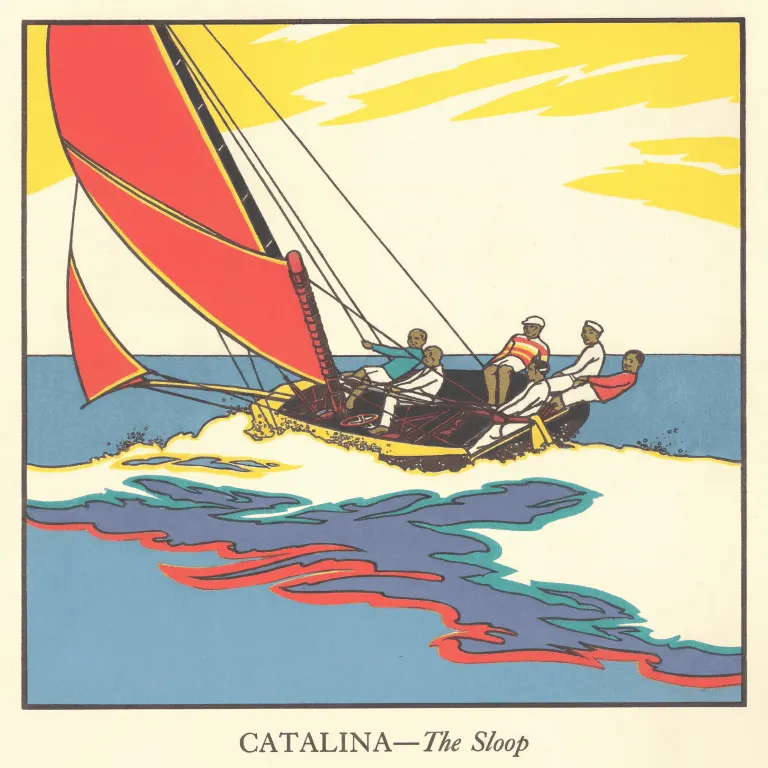 Catalina Social Club — vintage regatta poster