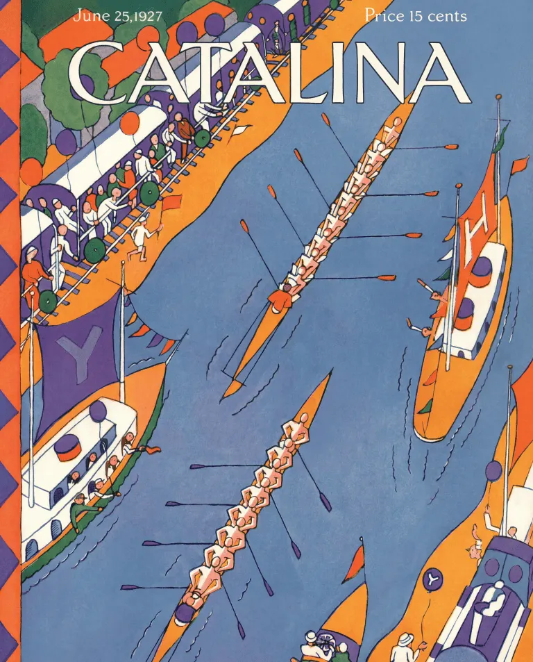 Catalina Social Club — vintage regatta poster