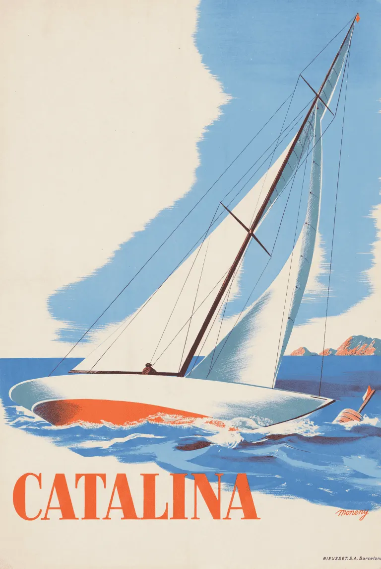 Catalina Social Club — vintage regatta poster