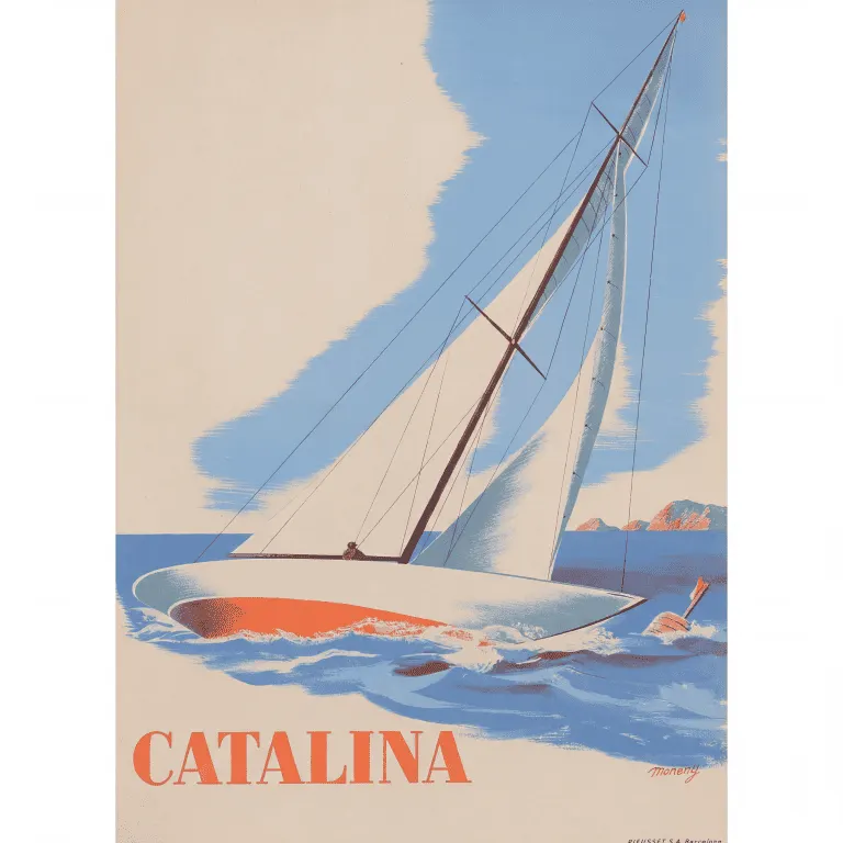 Catalina Social Club — vintage regatta poster